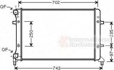 VAN WEZEL 58002205 -  Радиатор, охлаждение двигателя